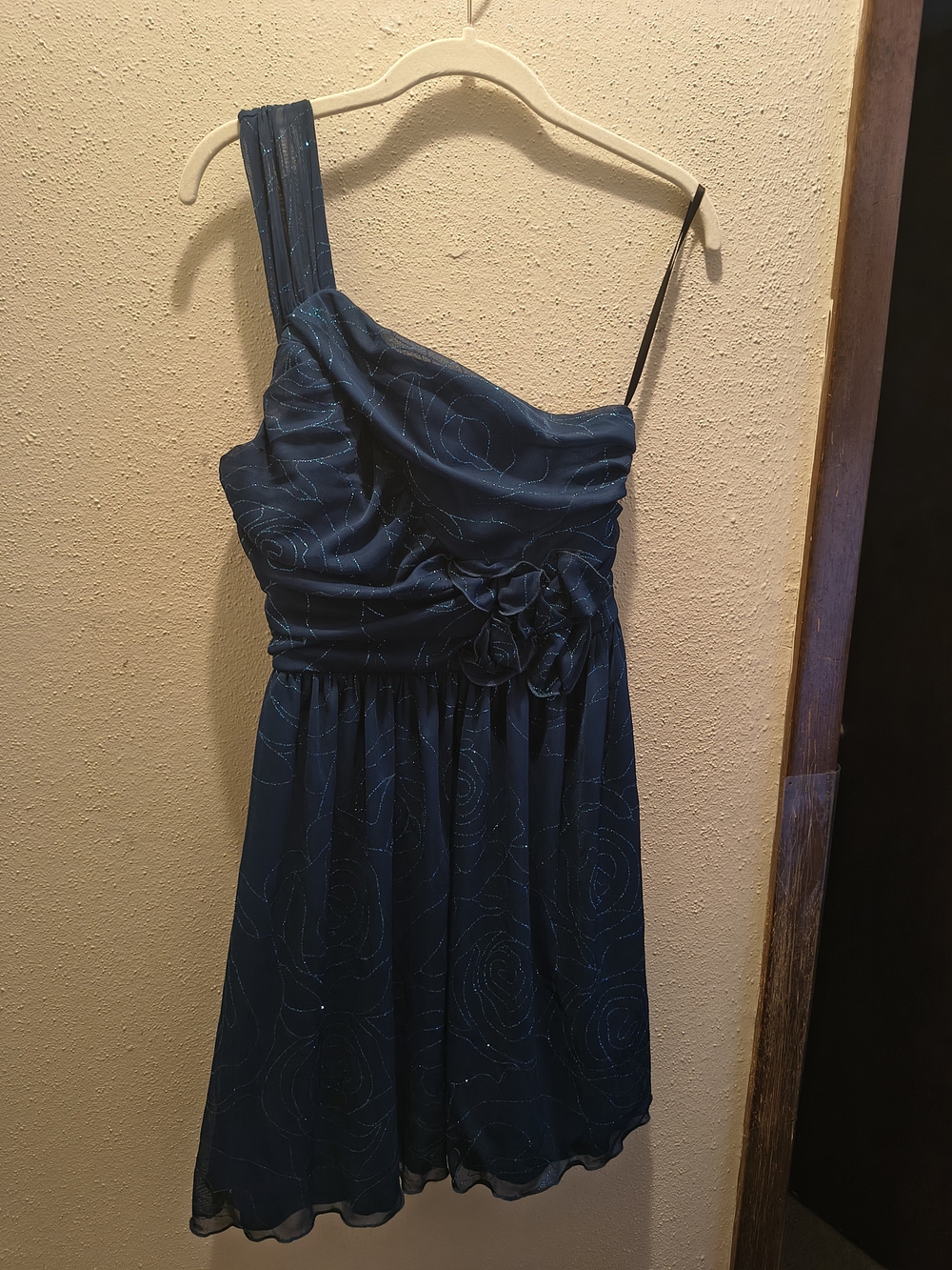 I.N. San Francisco One-Shoulder Navy Blue Cocktail Dress